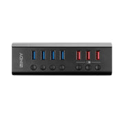 Lindy 4 Port USB 3.0 Hub with 3 Quick Charge 3.0 Ports | 43371 USB Hub & Docking Station Lindy