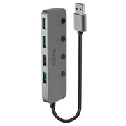 Lindy 4 Port USB 3.0 Hub with On/Off Switches | 43309 USB Hub & Docking Station Lindy