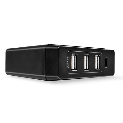 Lindy 4 Port USB Type C & A Smart Charger with Power Delivery, 72W | 73329 Smart Device Chargers Lindy