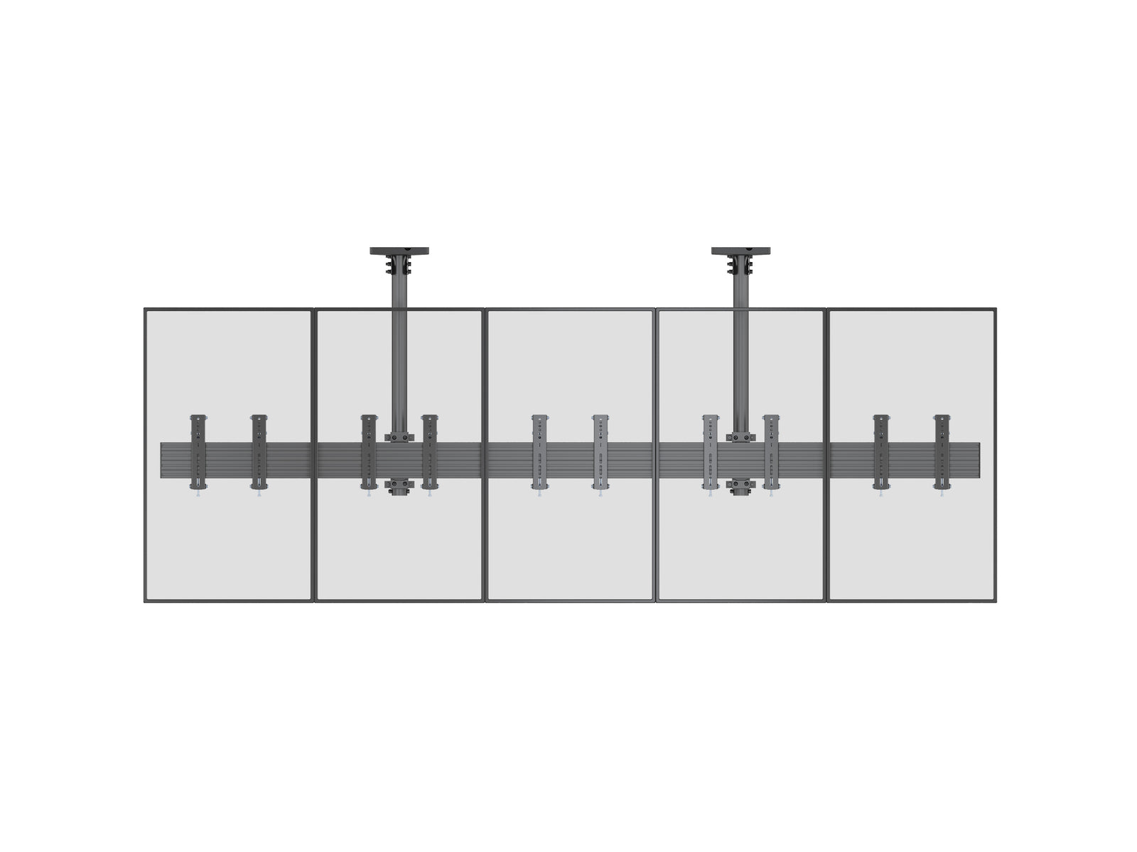 Multibrackets M Menu Board Pro 5-Screen Ceiling Mount For 32"-43" Screen | VESA 200x200 Ceiling Mount Bracket Multibrackets