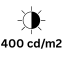 400 cd/m² Brightness