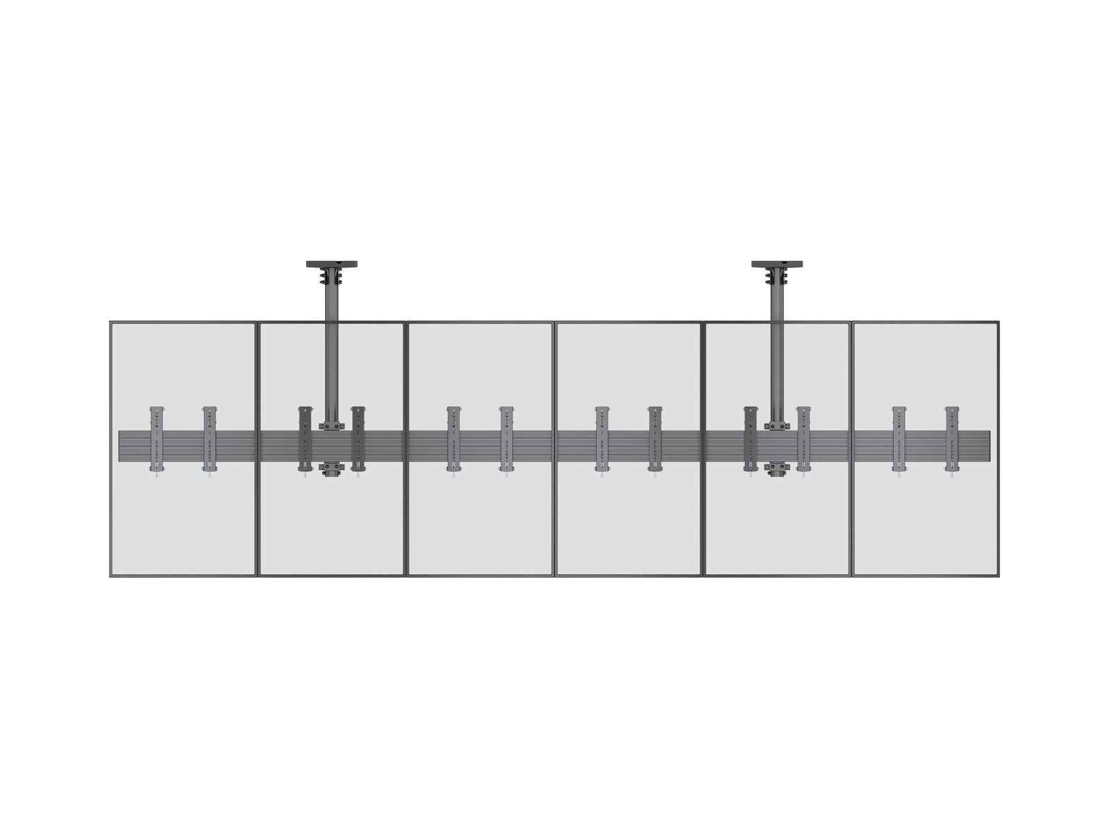 Multibrackets M Menu Board Pro 6-Screen Ceiling Mount For 32"-43" Screen | VESA 200x200 Ceiling Mount Bracket Multibrackets