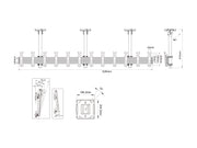 Multibrackets M Menu Board Pro 6-Screen Ceiling Mount For 32"-43" Screen | VESA 200x200 Ceiling Mount Bracket Multibrackets