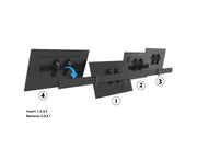 Multibrackets M Menu Board Pro 4-Screen Wall Mount For 32"-43" Screen | VESA 200x200 Wall Mount Bracket Multibrackets