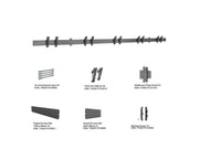 Multibrackets M Menu Board Pro 5-Screen Wall Mount For 32"-43" Screen | VESA 200x200 Wall Mount Bracket Multibrackets