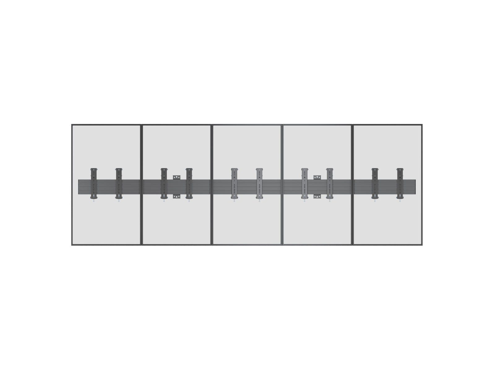 Multibrackets M Menu Board Pro 5-Screen Wall Mount For 32"-43" Screen | VESA 200x200 Wall Mount Bracket Multibrackets