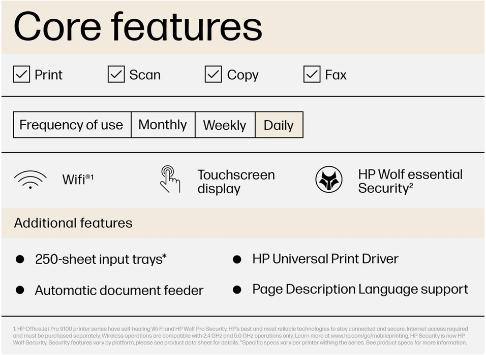 HP OfficeJet Pro 9120e A4 Colour Multifunction Inkjet Printer | 403X8B#687 Laser Printers HP