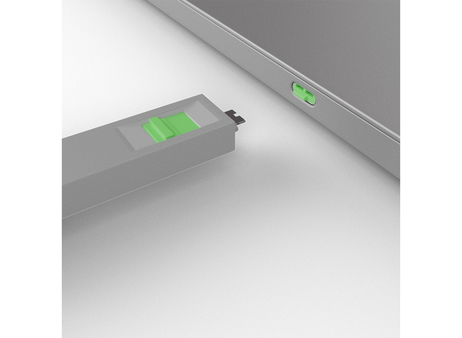 Lindy USB-C Port Blocker Kit, Green (1x Key, 4x Locks) | 40426 Port Blocker Lindy