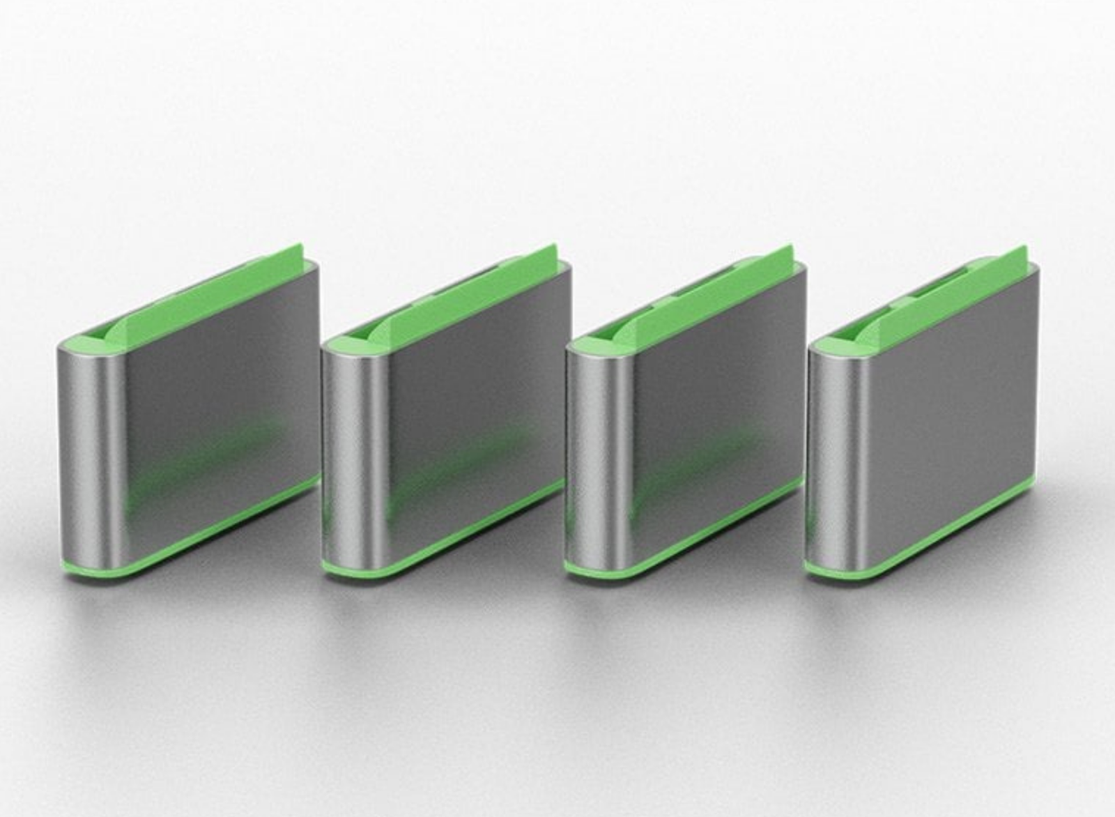 Lindy USB-C Port Blocker Kit, Green (1x Key, 4x Locks) | 40438 Port Blocker Lindy