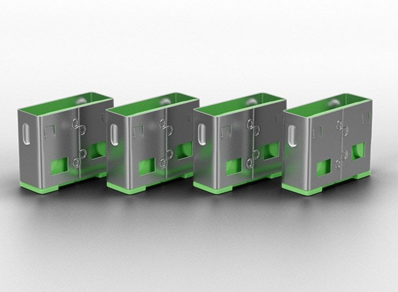 Lindy USB-A Port Blocker Extra Lock Pack, Green (10x Locks) | 40461 Port Blocker Lindy