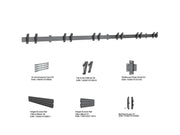 Multibrackets M Menu Board Pro 6-Screen Wall Mount For 32"-43" Screen | VESA 200x200 Wall Mount Bracket Multibrackets