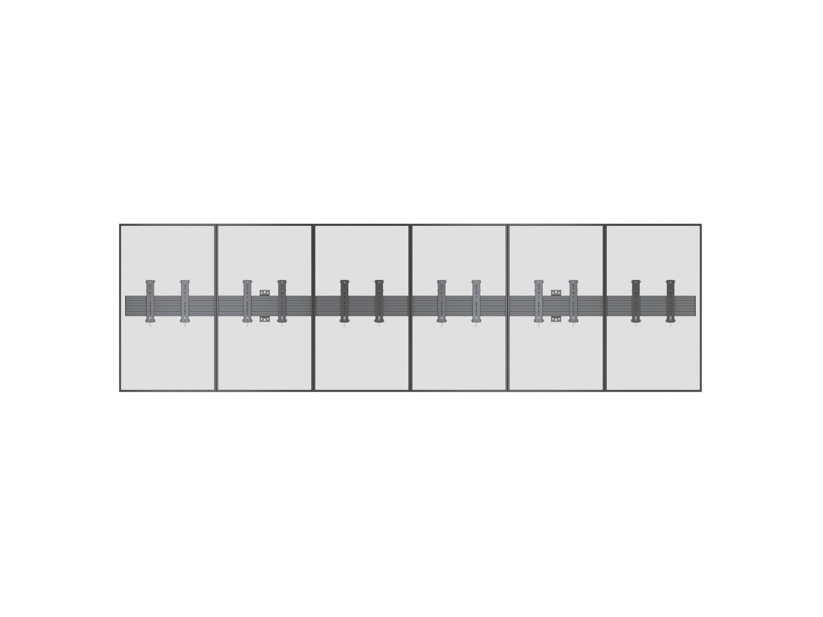 Multibrackets M Menu Board Pro 6-Screen Wall Mount For 32"-43" Screen | VESA 200x200 Wall Mount Bracket Multibrackets