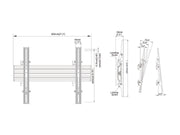 Multibrackets MBW1U Tilt 40"-75" Pro Series Wall Mount For 1 Screen Wall Mount Bracket Multibrackets
