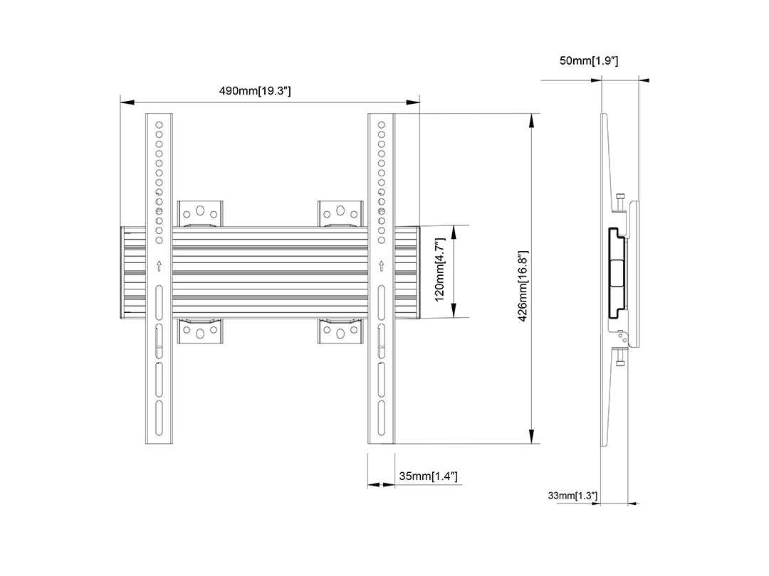 Multibrackets MBW1U M Wallmount Pro - (40"- 65") Wall Mount Bracket Multibrackets