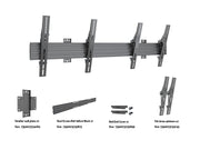 Multibrackets MBW2U Tilt 40"-65" Pro Series Wall Mount For 2 Screen Wall Mount Bracket Multibrackets