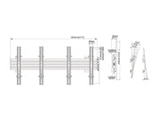 Multibrackets MBW2U Tilt 40"-65" Pro Series Wall Mount For 2 Screen Wall Mount Bracket Multibrackets