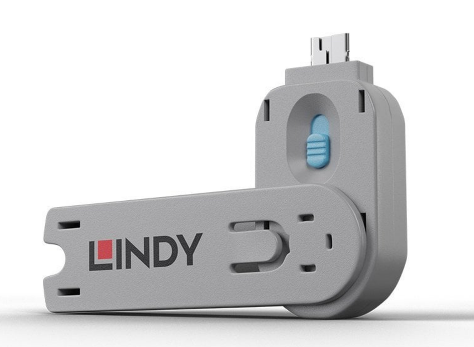 Lindy USB-A Port Blocker Extra Key, Blue (1x Key) | 40622 Port Blockers Lindy