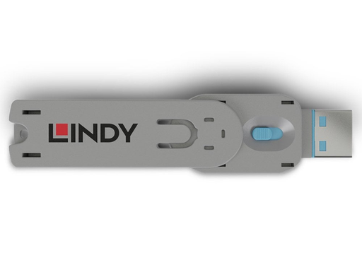 Lindy USB-A Port Blocker Extra Key, Blue (1x Key) | 40622 Port Blockers Lindy
