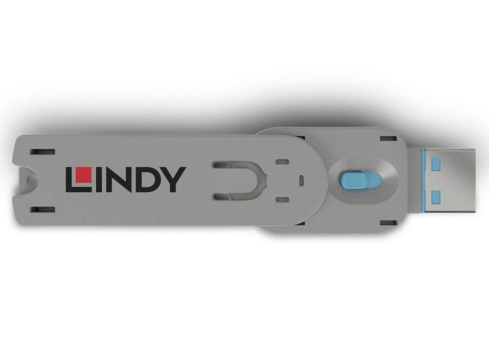 Lindy USB-A Port Blocker Extra Key, Blue (1x Key) | 40622 Port Blockers Lindy