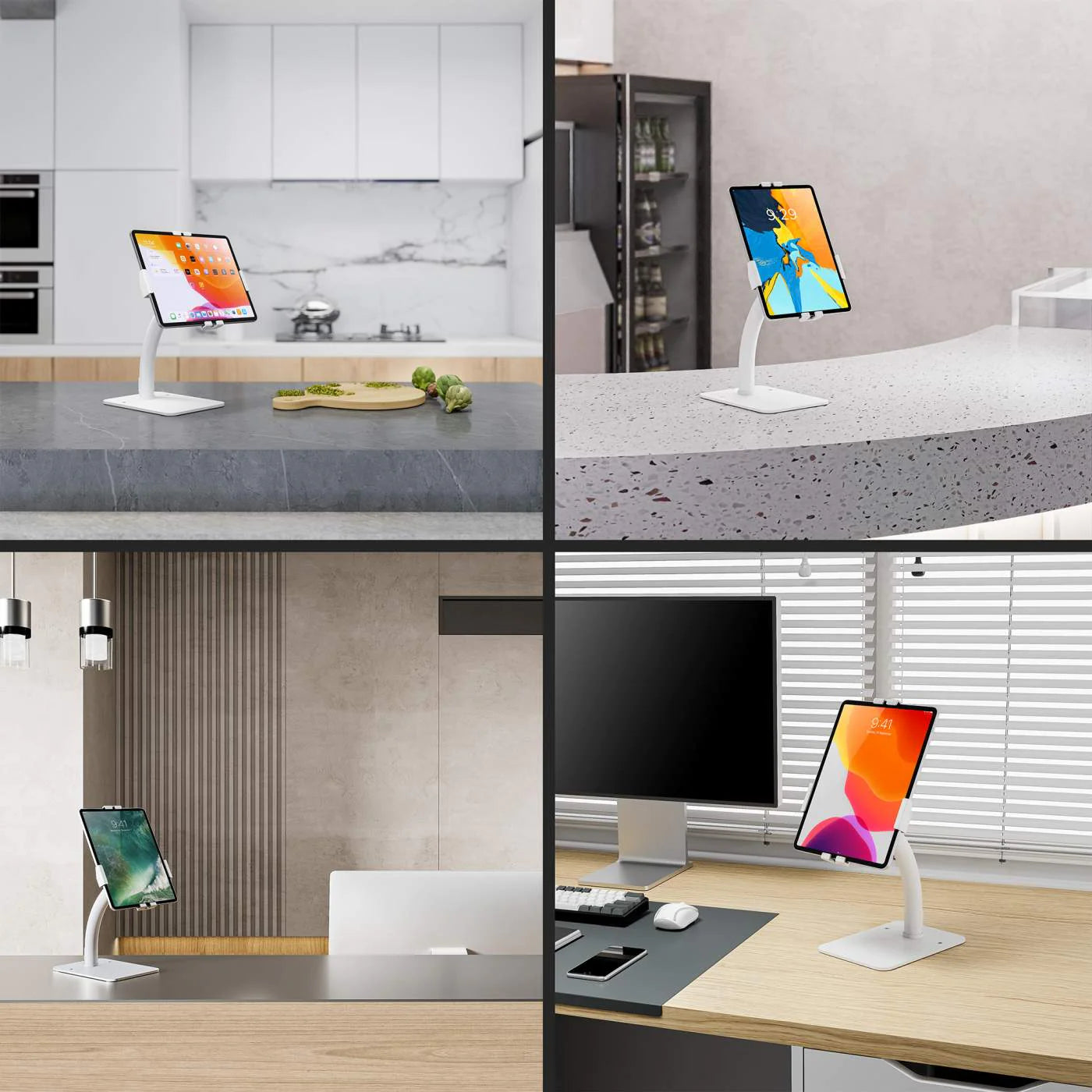 Manhattan 406352 Anti-Theft Desktop Kiosk Stand For Tablet And iPad Tablet Mount Manhattan