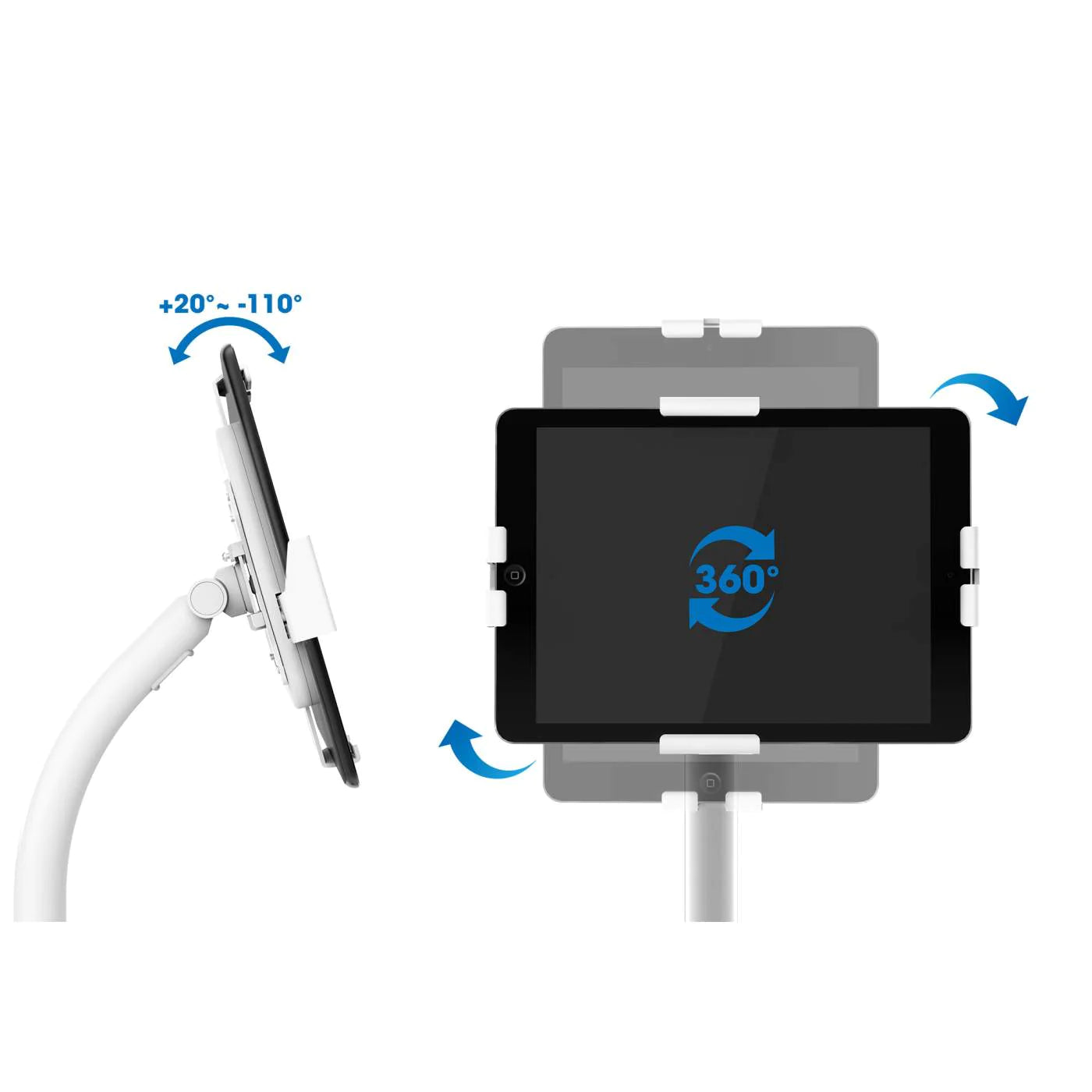 Manhattan 406352 Anti-Theft Desktop Kiosk Stand For Tablet And iPad Tablet Mount Manhattan