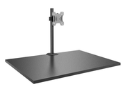 Lindy Single Display Short Bracket with Pole and Desk Clamp For 17" - 28" Screens | 40656 Monitor Arm Desk Mount Lindy
