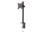 Lindy Single Display Short Bracket with Pole and Desk Clamp For 17" - 28" Screens | 40656 Monitor Arm Desk Mount Lindy