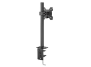 Lindy Single Display Short Bracket with Pole and Desk Clamp For 17" - 28" Screens | 40656 Monitor Arm Desk Mount Lindy