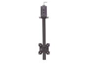 Lindy Single Display Short Bracket with Pole and Desk Clamp For 17" - 28" Screens | 40656 Monitor Arm Desk Mount Lindy