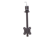 Lindy Single Display Short Bracket with Pole and Desk Clamp For 17" - 28" Screens | 40656 Monitor Arm Desk Mount Lindy