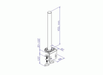 Lindy 450mm Desk Clamp Pole - Silver | 40692 Pole Mount Lindy