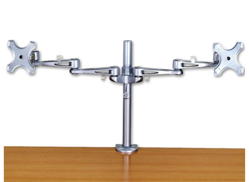 Lindy Dual Adjustable LCD Arms for up to 10kg, Silver | 40697 Monitor Mounts & Stands Lindy