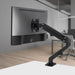 Lindy 17" - 27" Single Desktop Gas Arm Display Mount - Black | 40707 Monitor Arm Desk Mount Lindy