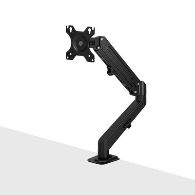Lindy 17" - 27" Single Desktop Gas Arm Display Mount - Black | 40707 Monitor Arm Desk Mount Lindy