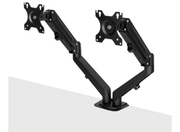 Lindy Dual Mount Desktop Gas Spring Arm For 17" - 27" Screens | 40708 Monitor Arm Desk Mount Lindy