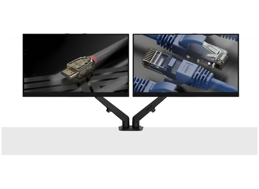 Lindy Dual Mount Desktop Gas Spring Arm For 17" - 27" Screens | 40708 Monitor Mounts & Stands Lindy