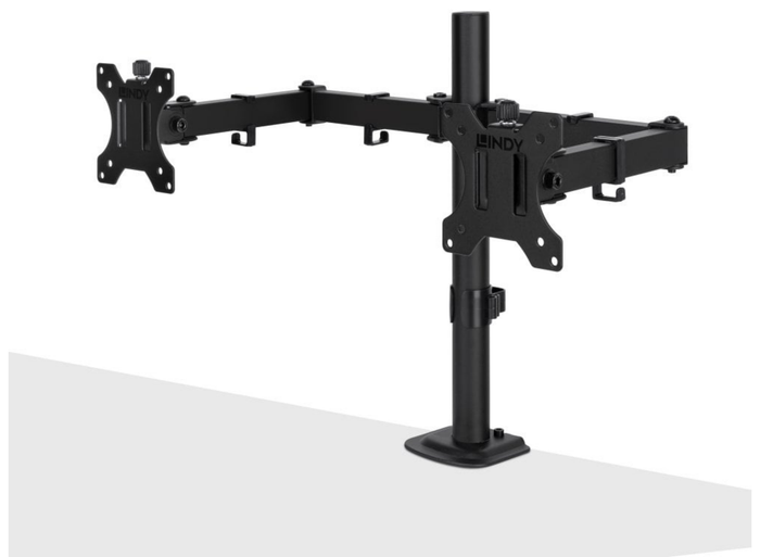 Lindy Dual Adjustable Display Mount For 13" - 32" Screens | 40711 Monitor Arm Desk Mount Lindy