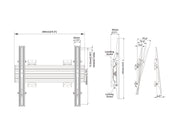 Multibrackets MBW1U Tilt 40"-65" Pro Series Wall Mount For 1 Screen Wall Mount Bracket Multibrackets
