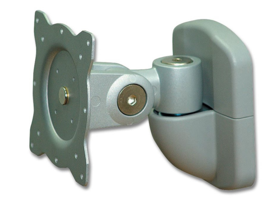 Lindy Single Joint Silver Wall Mount Supports Up To 20kg | 40766 TV Mounts & Stands Lindy