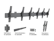 Multibrackets MBW3U Tilt 40"-75" Pro Series Wall Mount For 3 Screens Wall Mount Bracket Multibrackets