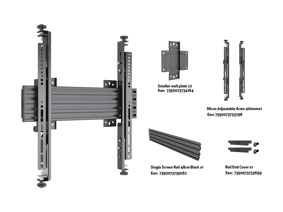 Multibrackets MBW1U Micro Adjustable M Wallmount Pro - (32"-65") Wall Mount Bracket Multibrackets