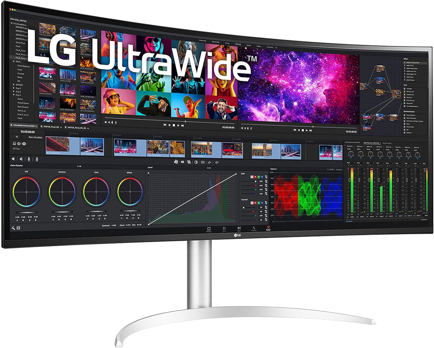 LG 39.7" Curved UltraWide™ 5K2K Nano IPS Display Monitor | 40WP95CP-W.AEK Desktop Monitor LG