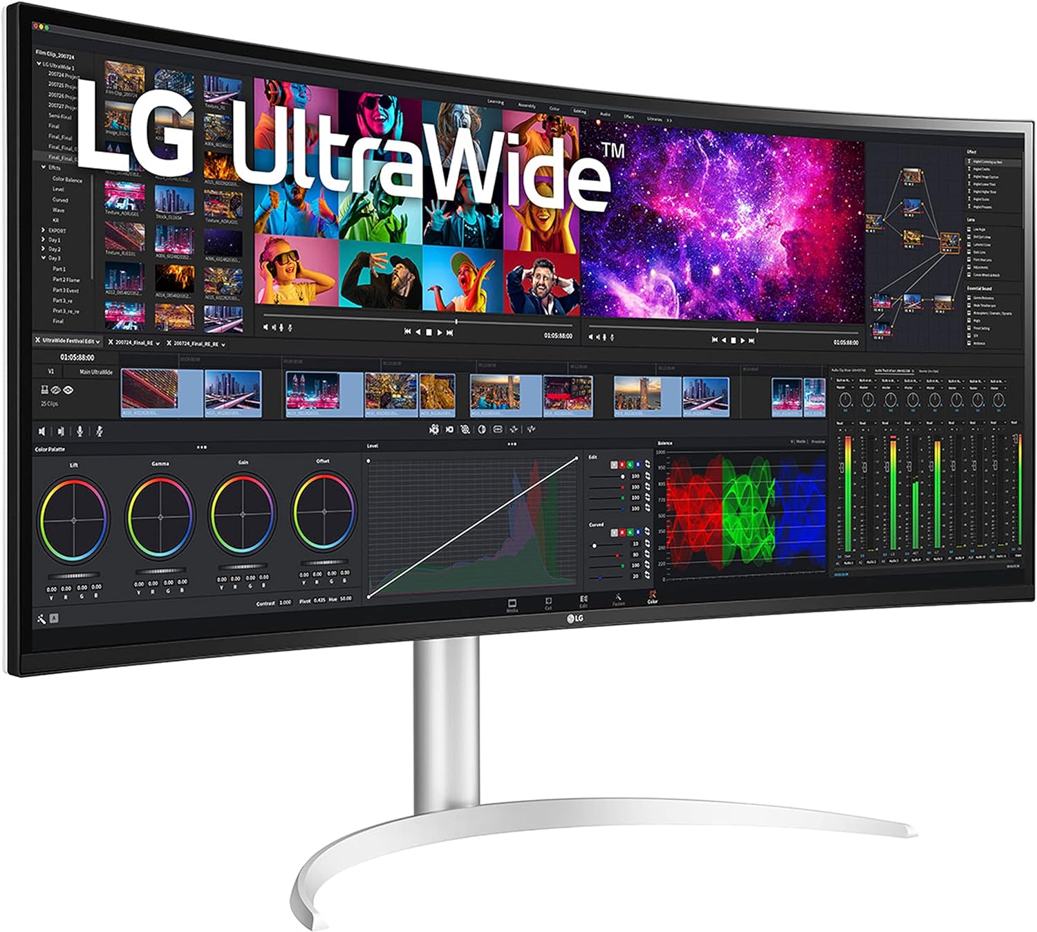 LG 39.7" Curved UltraWide™ 5K2K Nano IPS Display Monitor | 40WP95CP-W.AEK Desktop Monitor LG