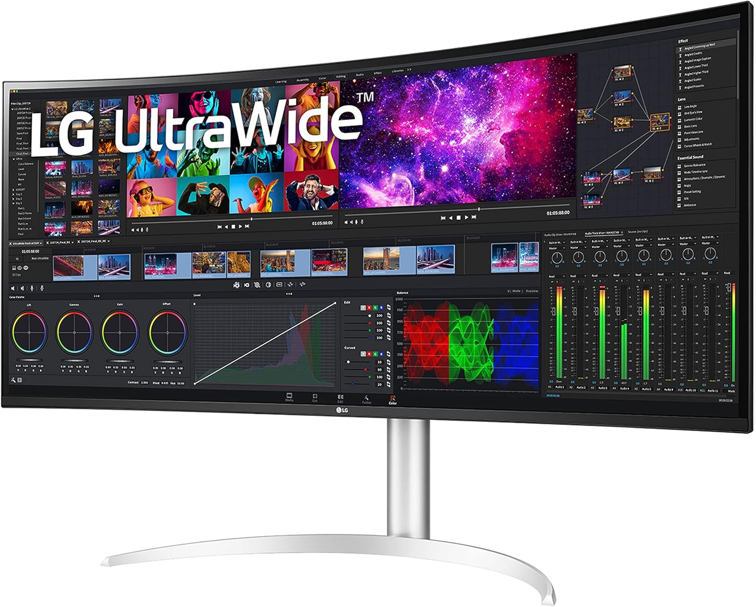 LG 39.7" Curved UltraWide™ 5K2K Nano IPS Display Monitor | 40WP95CP-W.AEK Desktop Monitor LG