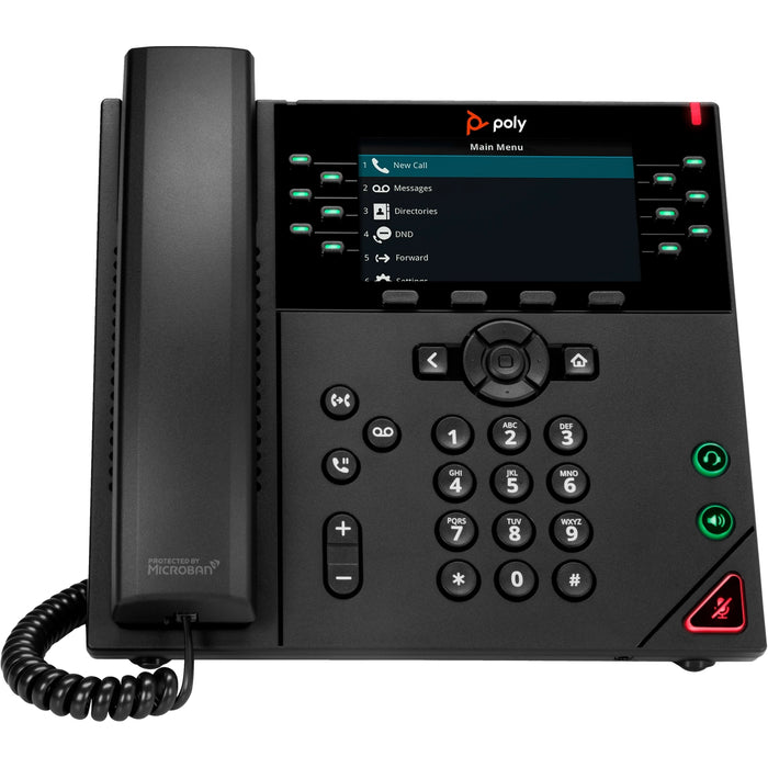 Poly VVX 450 12-Line IP Phone and PoE-enabled | 8B1L7AA#AC3 Audio Conferencing System Poly