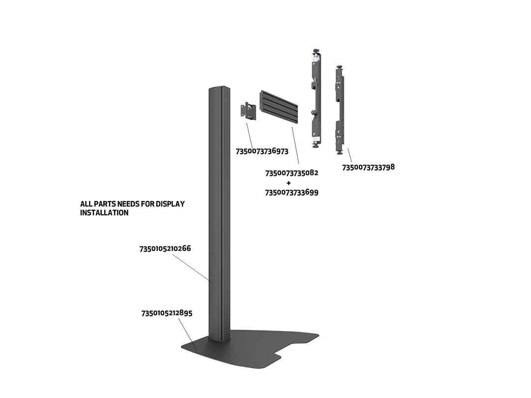 Multibrackets MBFSC1U M Floorstand Column Pro - (40"-75") Floor Stand Multibrackets