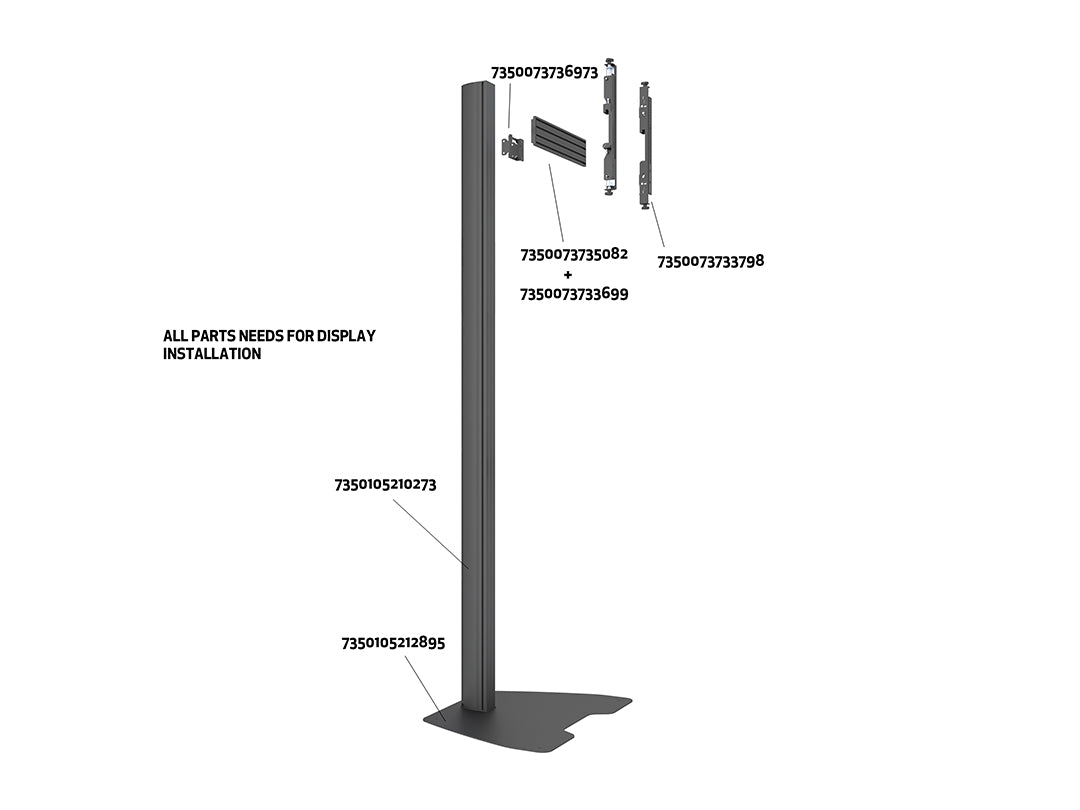 Multibrackets MBFSC1U M Floorstand Column Pro - (40"-75") Floor Stand Multibrackets
