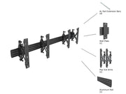 Multibrackets MBW2U Push In Pop Out M Wallmount Pro - (40" - 75") Wall Mount Bracket Multibrackets