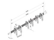 Multibrackets MBW3X1U Push In Pop Out M Wallmount Pro - (40" - 65") Wall Mount Bracket Multibrackets