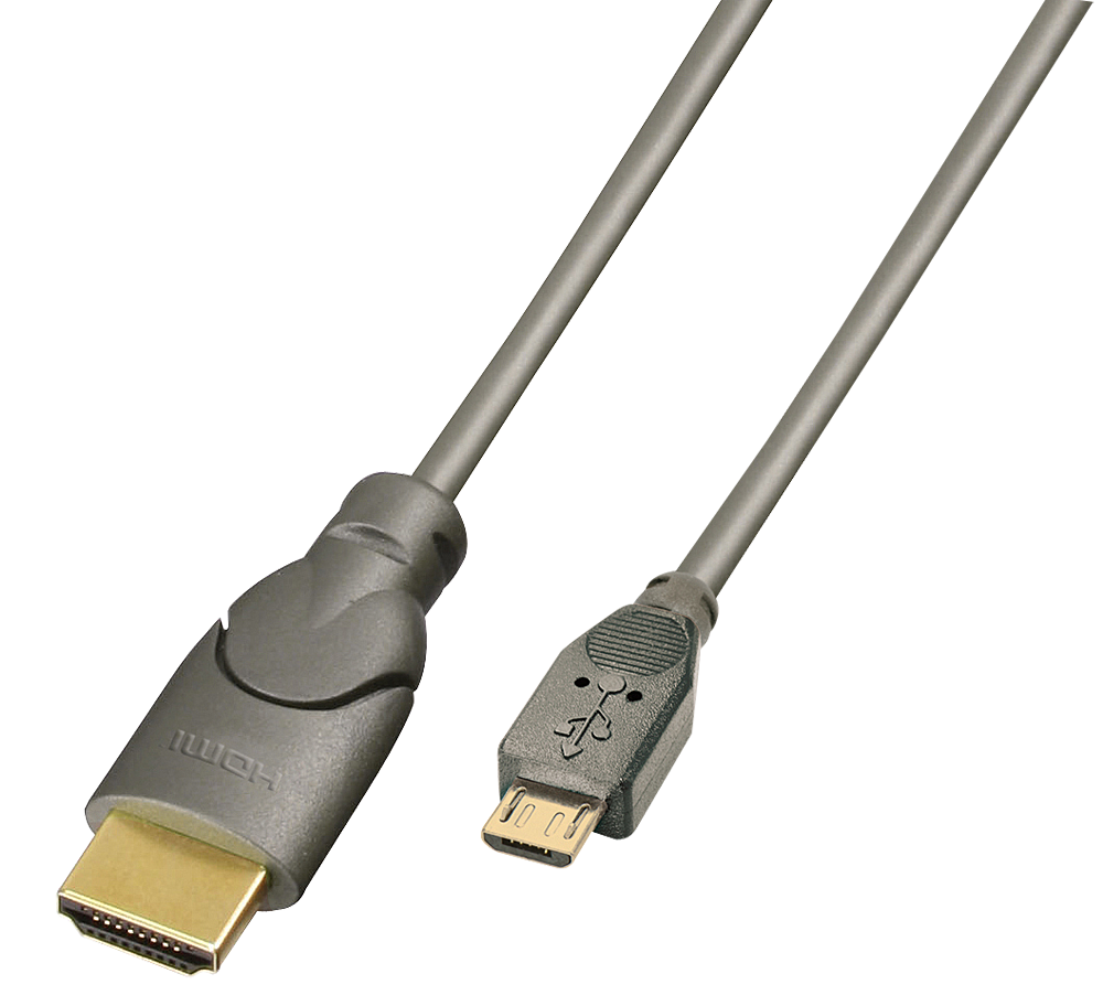 Lindy 0.5m MHL to HDMI Connection Cable | 41565 Adapter / Converter Lindy